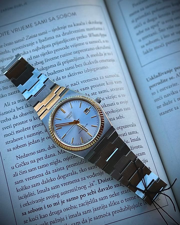 TISSOT PRX POWERMATIC 80-18k GOLD BEZZEL