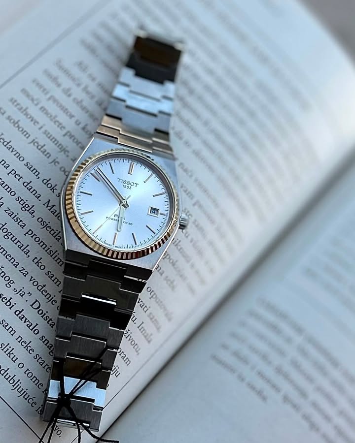 TISSOT PRX POWERMATIC 80-18k GOLD BEZZEL