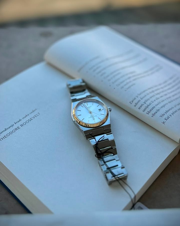 TISSOT PRX POWERMATIC 80-18k GOLD BEZZEL