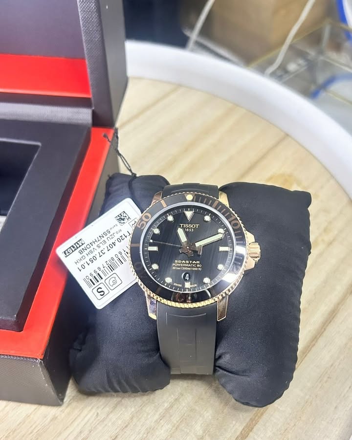 TISSOT SEASTAR 1000 POWERMATIC 80-BLACK&GOLD
