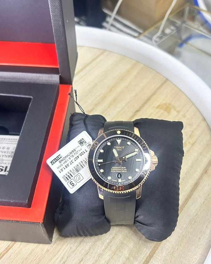 TISSOT SEASTAR 1000 POWERMATIC 80-BLACK&GOLD