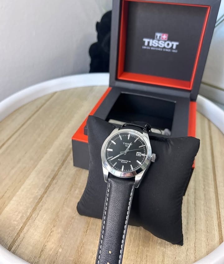 TISSOT GENTLEMAN SILICUM-POWERMATIC 80-LETHER STRAP-40 mm
