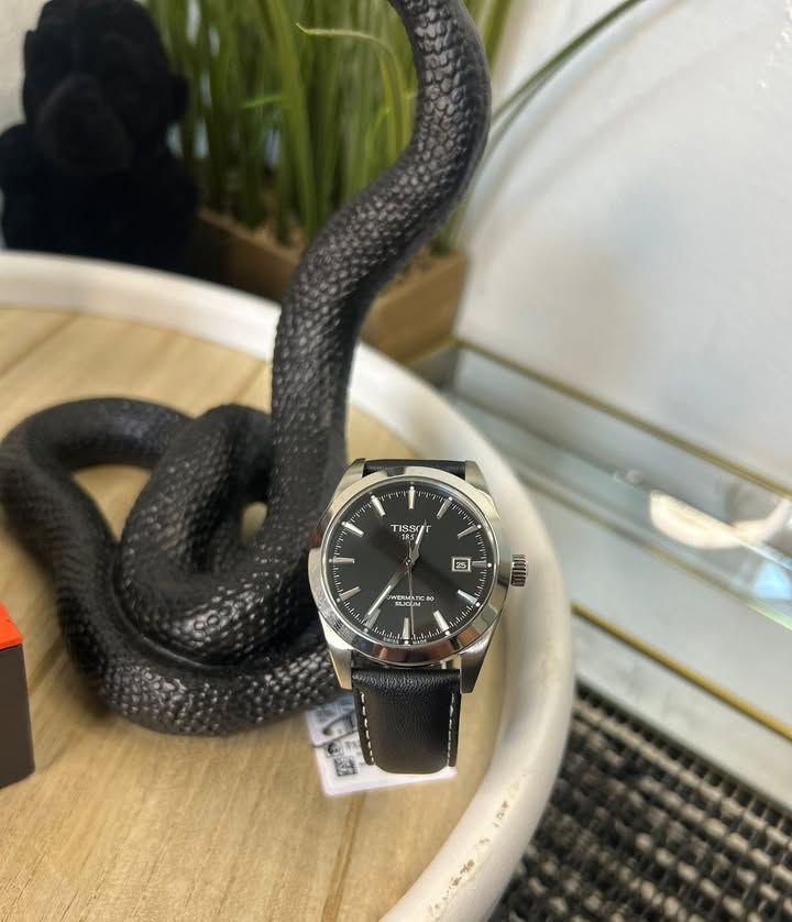 TISSOT GENTLEMAN SILICUM-POWERMATIC 80-LETHER STRAP-40 mm