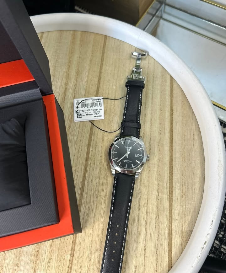 TISSOT GENTLEMAN SILICUM-POWERMATIC 80-LETHER STRAP-40 mm