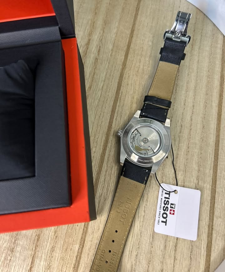 TISSOT GENTLEMAN SILICUM-POWERMATIC 80-LETHER STRAP-40 mm