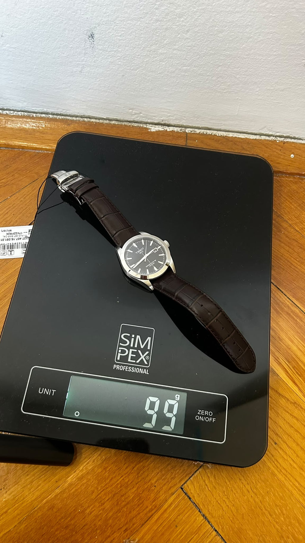 Tissot Gentleman Silicum Powermatic 80 – Black Dial – Brown Leather Strap – 40 mm