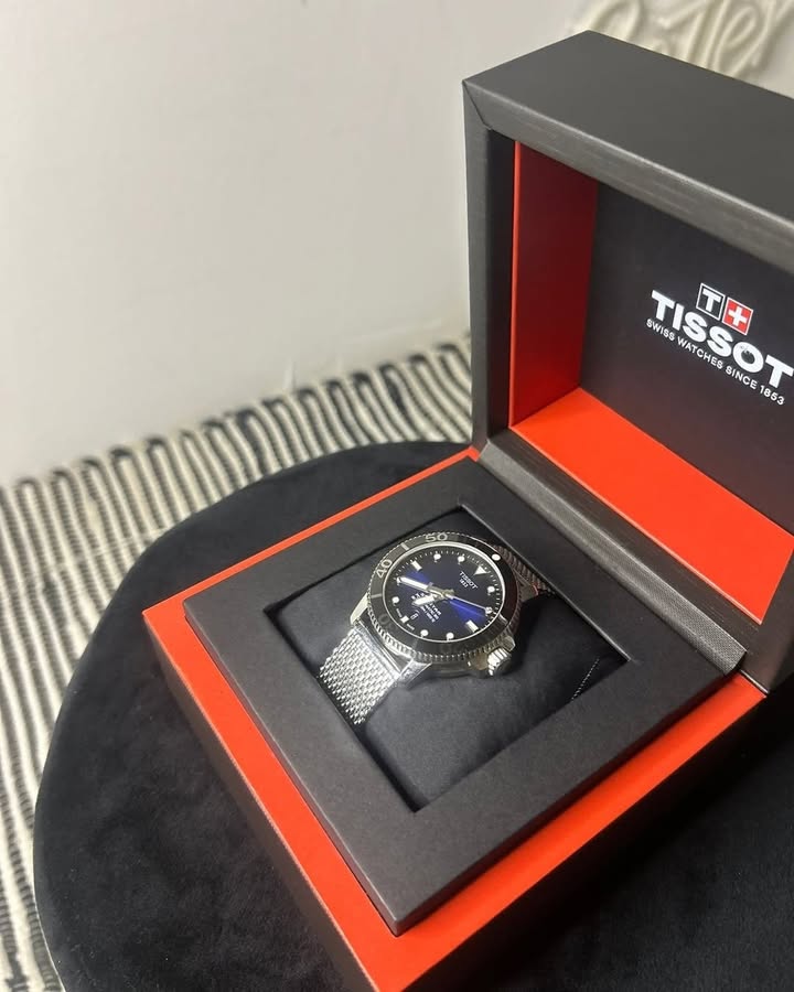 TISSOT SEASTAR 1000 POWERMATIC 80-DEEP BLUE-MESH BRACELET-43 mm