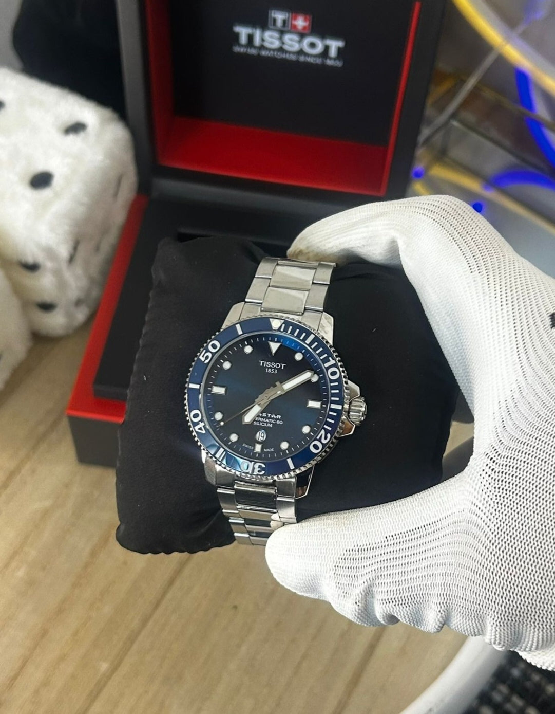Tissot Seastar 1000 Powermatic 80 Silicium – Grey & Blue Dial – 43 mm